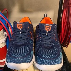 Men’s Lightweight Steel Toe Sneakers in Orange/Blue sz 13.5 by Larnmern- NWOB